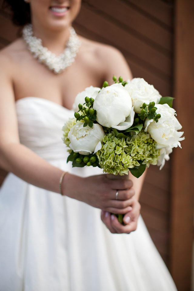 peonies bouquet, bride, white and green bouquet, bokeh