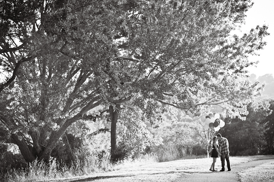 Dana and John Balloon Engagement, balloons, Lafayette Reservoir, Bay Area Engagement Photography