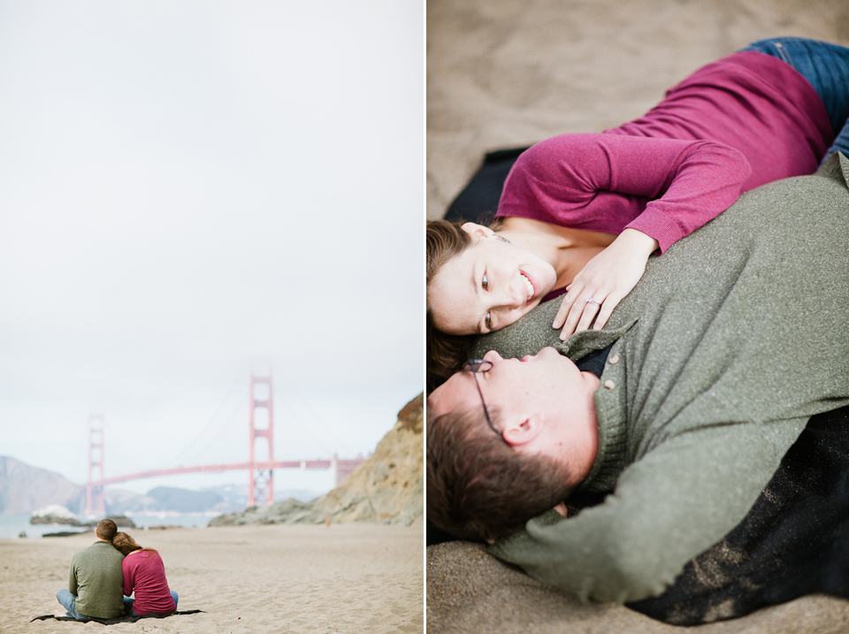 baker beach maternity session, san francisco, laurel and stephen, golden gate bridge