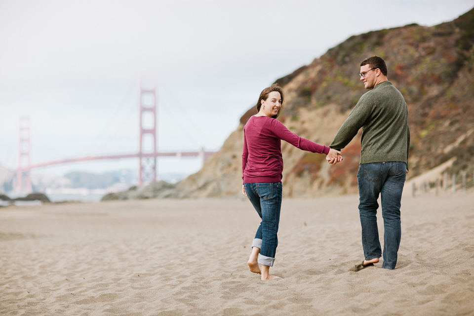 baker beach maternity session, san francisco, laurel and stephen, golden gate bridge