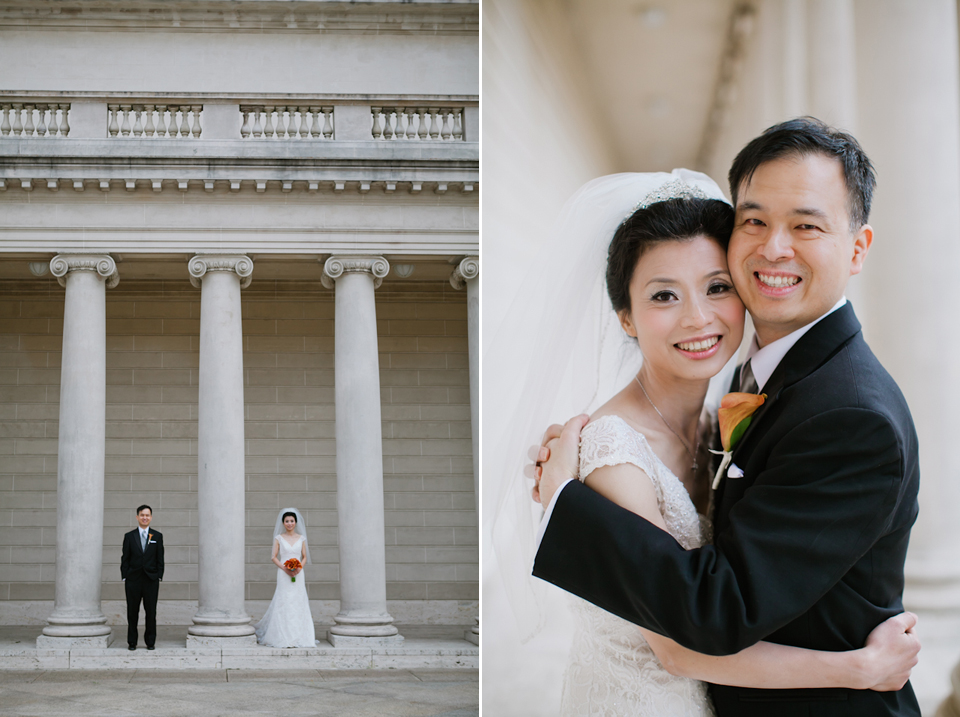 san francisco wedding photographer, legion of honor wedding, legion of honor bride and a groom, architecture wedding, columns, san francisco wedding photographer