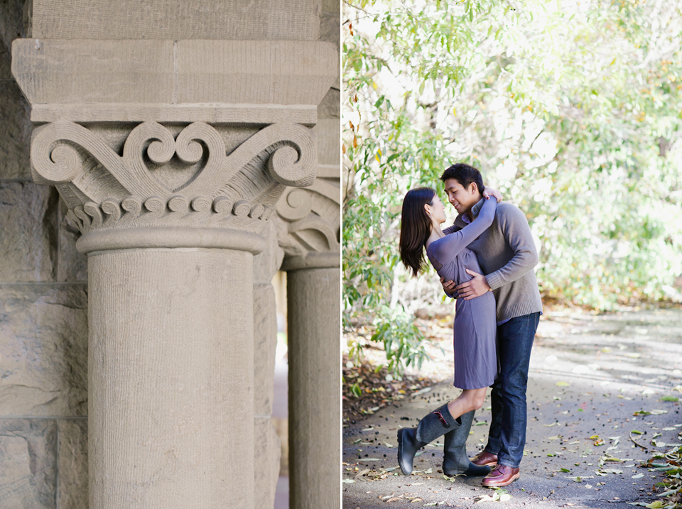 stanford engagement photographer, stanford university, palo alto engagement photographer, columns, couple, photos of couple, columns