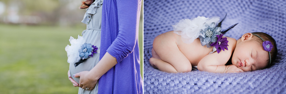 belly ribbon maternity photo, belly ribbon on newborn baby