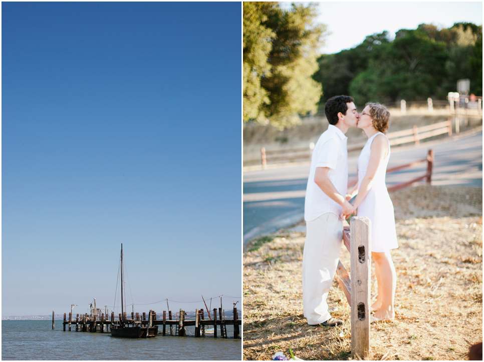 china camp state park wedding, san rafael wedding photographer, elope, elopement wedding, intimate wedding, rustic wedding, untraditional wedding, golden light portraits, rustic steam boat, vintage steam boat, lake, water, small ceremony, diy brides