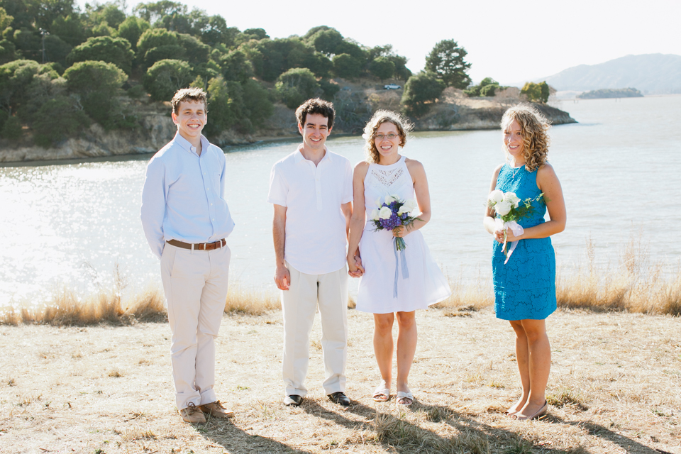 china camp state park wedding, san rafael wedding photographer, elope, elopement wedding, intimate wedding, rustic wedding, untraditional wedding, golden light portraits, rustic steam boat, vintage steam boat, lake, water, small ceremony, diy brides