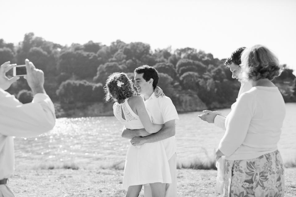 china camp state park wedding, san rafael wedding photographer, elope, elopement wedding, intimate wedding, rustic wedding, untraditional wedding, golden light portraits, rustic steam boat, vintage steam boat, lake, water, small ceremony, diy brides