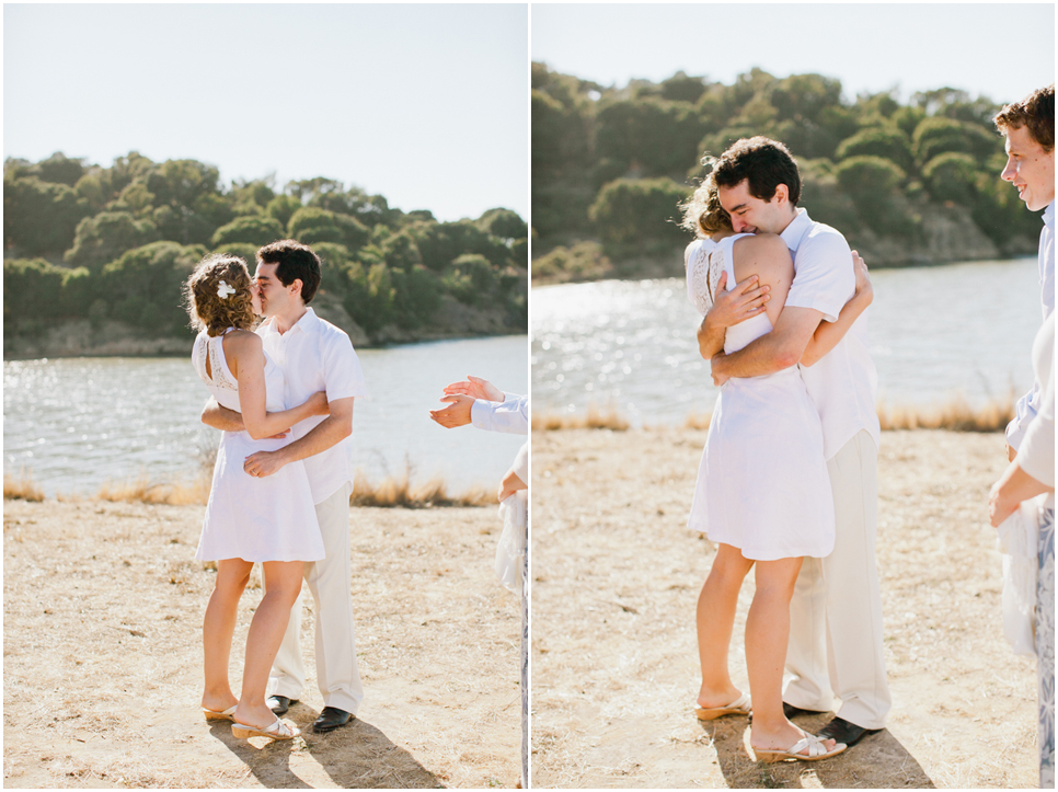 china camp state park wedding, san rafael wedding photographer, elope, elopement wedding, intimate wedding, rustic wedding, untraditional wedding, golden light portraits, rustic steam boat, vintage steam boat, lake, water, small ceremony, diy brides