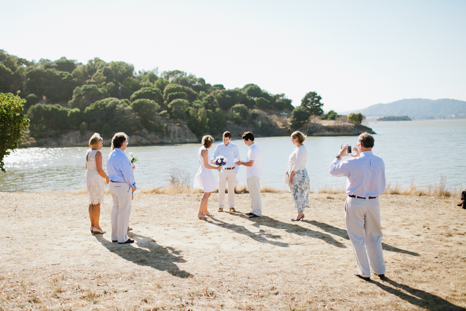 china camp state park wedding, san rafael wedding photographer, elope, elopement wedding, intimate wedding, rustic wedding, untraditional wedding, golden light portraits, rustic steam boat, vintage steam boat, lake, water, small ceremony, diy brides