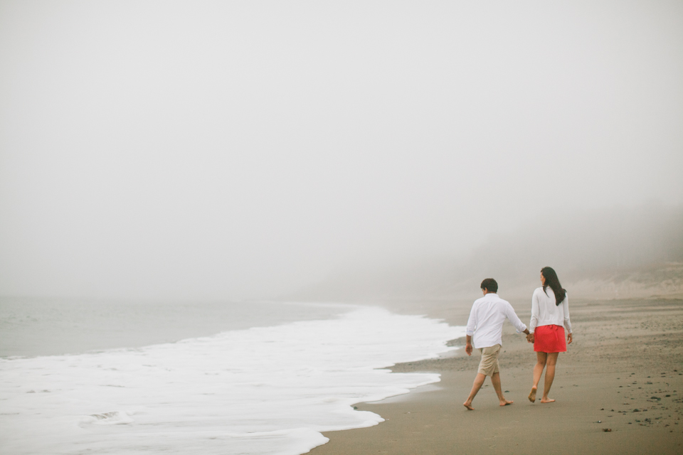 baker beach engagement, san francisco engagement session, engagement photographer, indian engagement photographer, foggy engagement