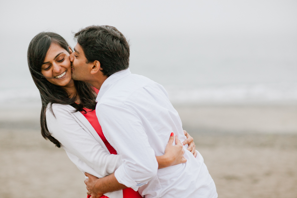 baker beach engagement, san francisco engagement session, engagement photographer, indian engagement photographer, foggy engagement