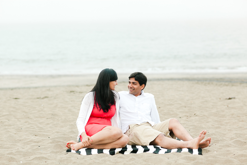 baker beach engagement, san francisco engagement session, engagement photographer, indian engagement photographer, foggy engagement