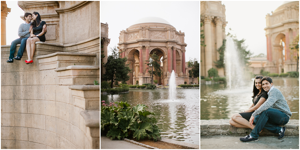 PALACE OF FINE ARTS engagement, san francisco engagement session, engagement photographer, indian engagement photographer