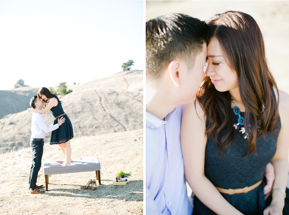 san francisco engagement session, san francisco engagement photographer, bay area wedding photographer, golden light, california wedding photography, jasmine lee photography, marin headlands, Sausalito engagement, props engagement, anthrologie engagement session 