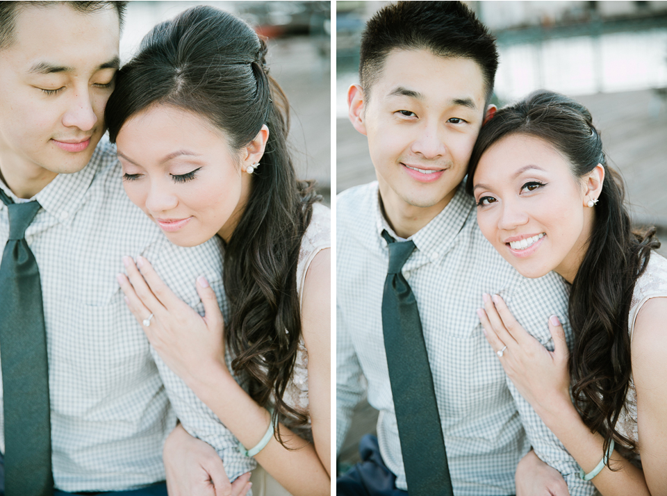 san francisco engagement session, san francisco engagement photographer, bay area wedding photographer, golden light, potrero hill engagement, cupids arrow, cupids bow engagement, pier 7 engagement, california wedding photography, jasmine lee photography