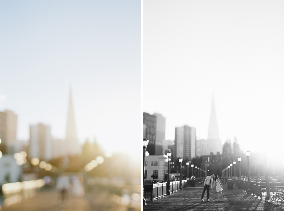 san francisco engagement session, san francisco engagement photographer, bay area wedding photographer, golden light, potrero hill engagement, cupids arrow, cupids bow engagement, pier 7 engagement, california wedding photography, jasmine lee photography