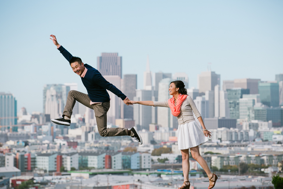 san francisco engagement session, san francisco engagement photographer, bay area wedding photographer, golden light, potrero hill engagement, cupids arrow, cupids bow engagement, pier 7 engagement, california wedding photography, jasmine lee photography