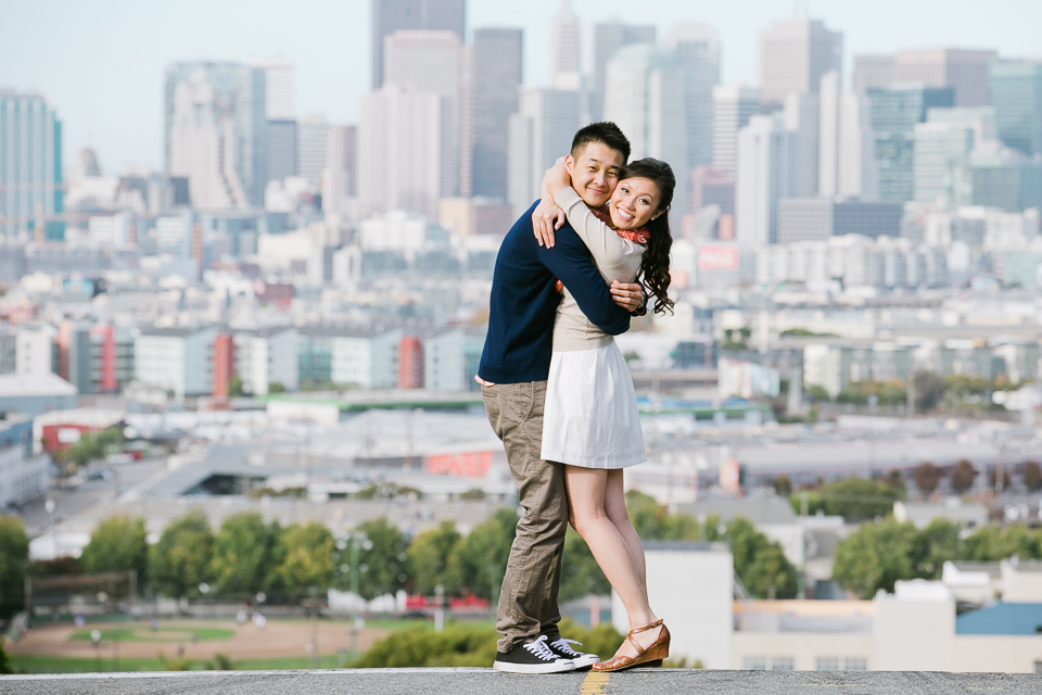 san francisco engagement session, san francisco engagement photographer, bay area wedding photographer, golden light, potrero hill engagement, cupids arrow, cupids bow engagement, pier 7 engagement, california wedding photography, jasmine lee photography