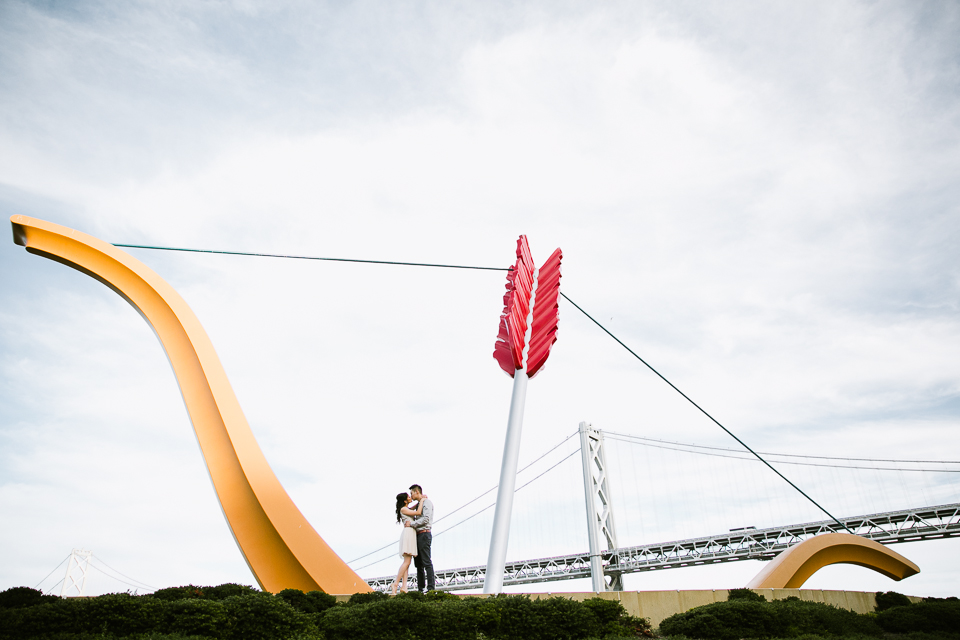 san francisco engagement session, san francisco engagement photographer, bay area wedding photographer, golden light, potrero hill engagement, cupids arrow, cupids bow engagement, pier 7 engagement, california wedding photography, jasmine lee photography