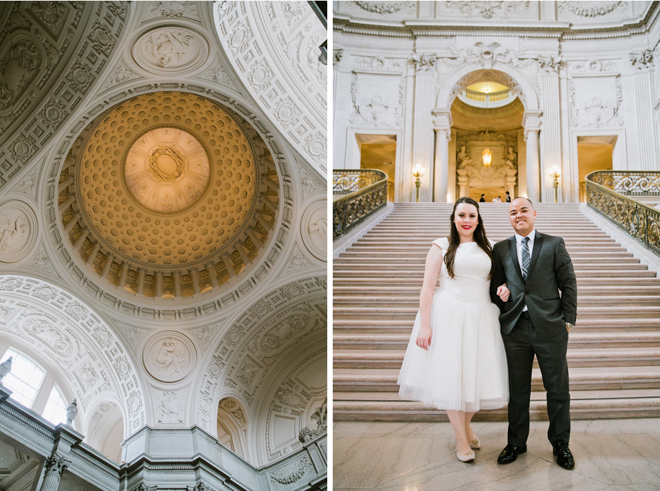 san francisco city hall wedding photographer, courthouse wedding, civil ceremony wedding, christian louboutin white glitter wedding shoes, Decollete Glitter Point-Toe Red Sole Pump, Glacier, creative city hall wedding photos, silhouette wedding photos, the most creative wedding photos at san francisco city hall, pier 7, golden light, rainy wedding, happy wedding couple, bay area wedding photographer, architecture wedding photography, transamerica pyramid, jasmine lee photography