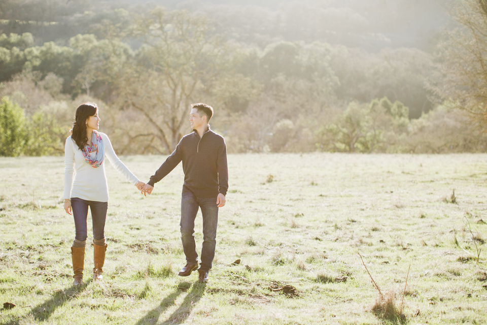 sunol regional park engagement session, post-wedding session, anniversary session, open fields, oak tree, golden light, vintage post-wedding session, cows, east bay wedding photographer, bay area wedding photographer, jasmine lee photography, flower fields