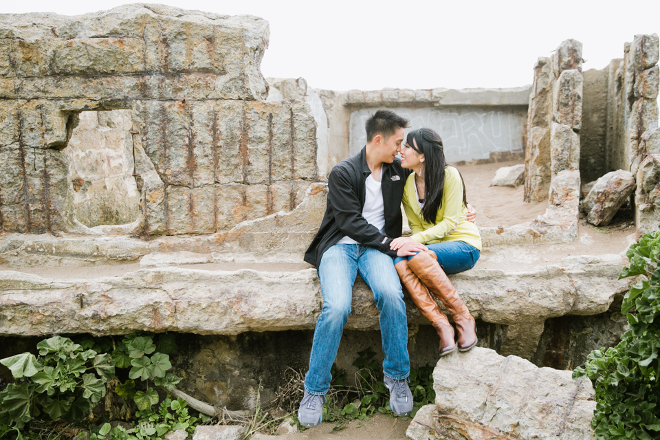 legion of honor engagement session, sutro baths engagement session, high school sweethearts, urban engagement, san francisco engagement photography, museum engagement, bay area wedding photographer, jasmine lee photography
