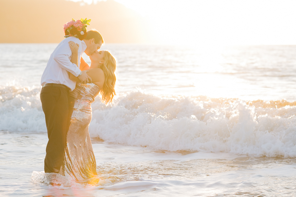 san francisco engagement photographer, golden light photographer, trash the dress, baker beach engagement, palace of fine arts, dogs, save the date, etsy, water, waves, pink peony bouquet, gold sequin maxi dress, chic engagement session, bay area wedding photography, jasmine lee photography