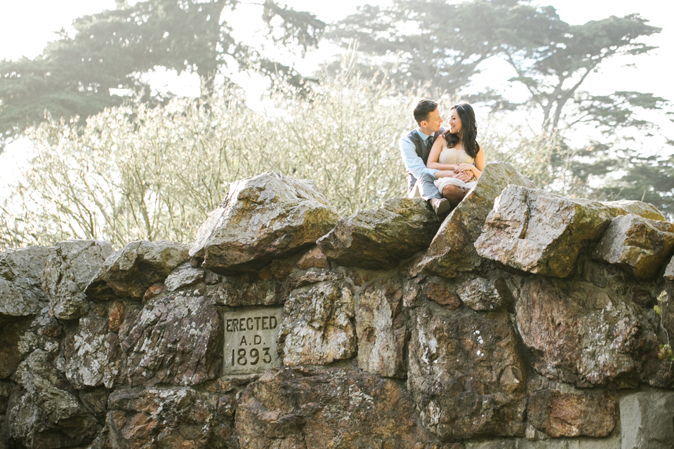 san francisco engagement session, golden gate park engagement, stow lake engagement session, nature rustic, trees, waterfalls, etsy, golden light, baker beach engagement session, golden gate bridge, happy couple, bay area engagement photographer, bay area wedding photography, destination wedding photographer, jasmine lee photography