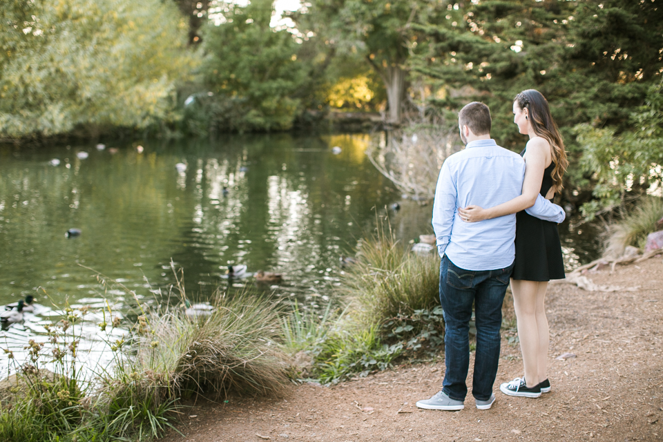 golden gate park engagement session, stow lake, japanese garden, nature, military couple, waterfall, san francisco engagement session, destination engagement session, bay area wedding photography, jasmine lee photography