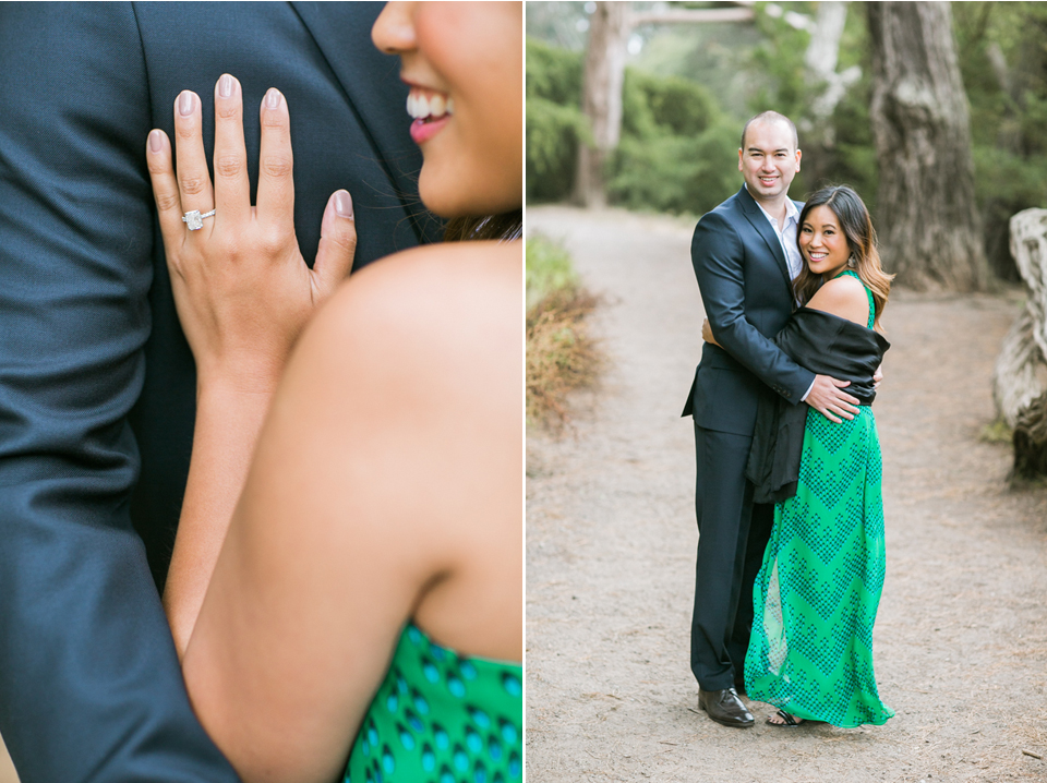 sausalito engagement session, cavallo point engagement session, golden gate bridge, cliff side engagement session, rodeo beach, golden light, film, north bay engagement session, california wedding photographer, elegant couple, san francisco engagement session, san francisco engagement photographer, bay area wedding photographer, golden light, california wedding photography, golden gate park engagement session, stow lake, engagement session, destination wedding photographer, jasmine lee photography 