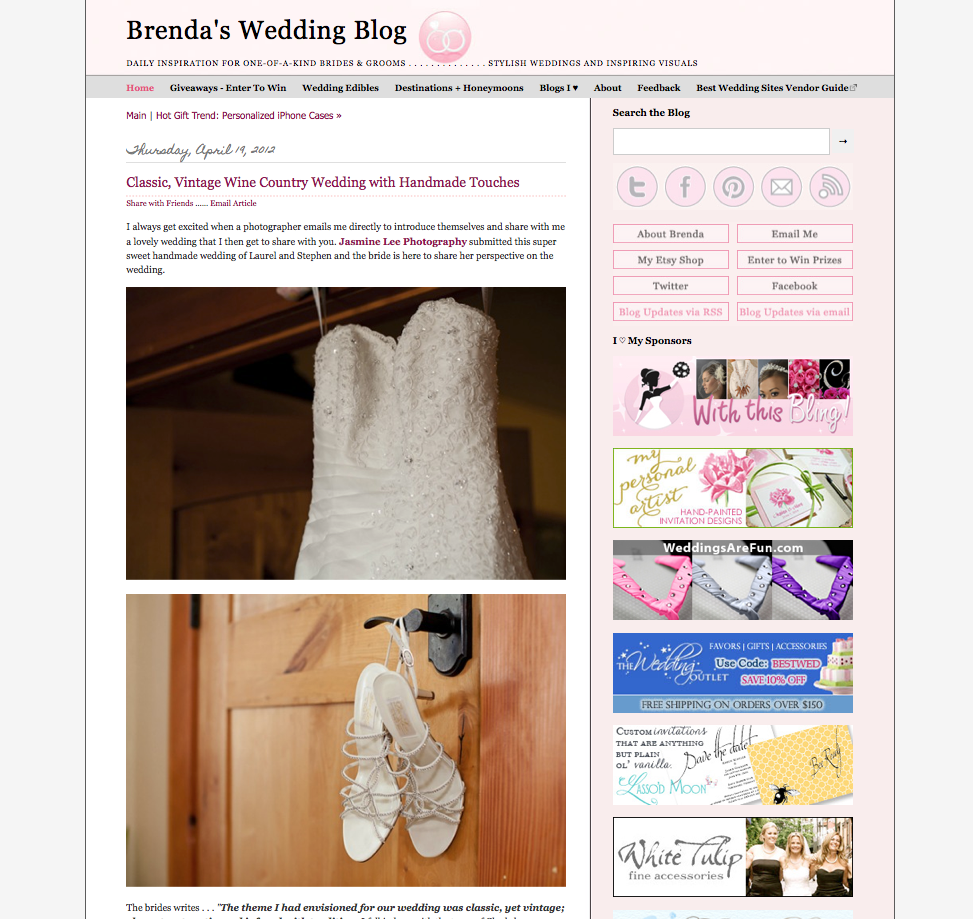 featured on brenda's wedding blog, laurel and stephen, wedding, clarksburg, ca, wine country, jasmine lee photography