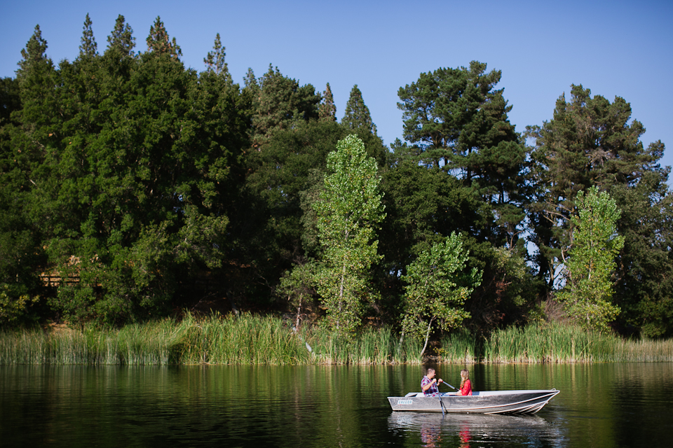 row boat, lake, couple, engagement photography, dana and john, fishing engagement