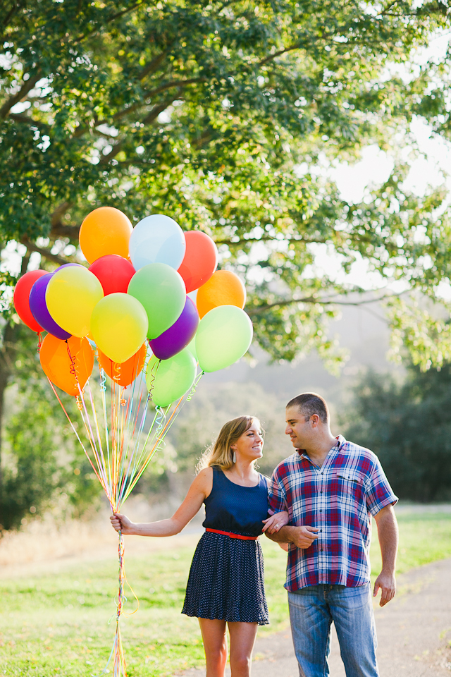 Dana and John Balloon Engagement, balloons, Lafayette Reservoir, Bay Area Engagement Photography