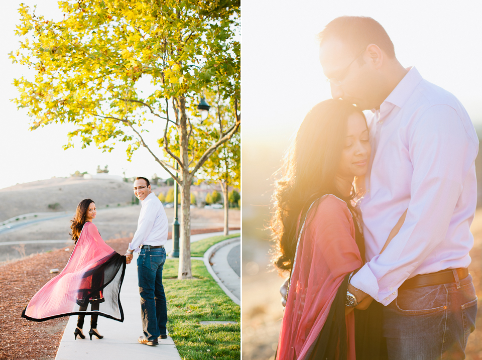 Somwya and shiv, post wedding shoot, golden light, sari, indian attire, indian couple