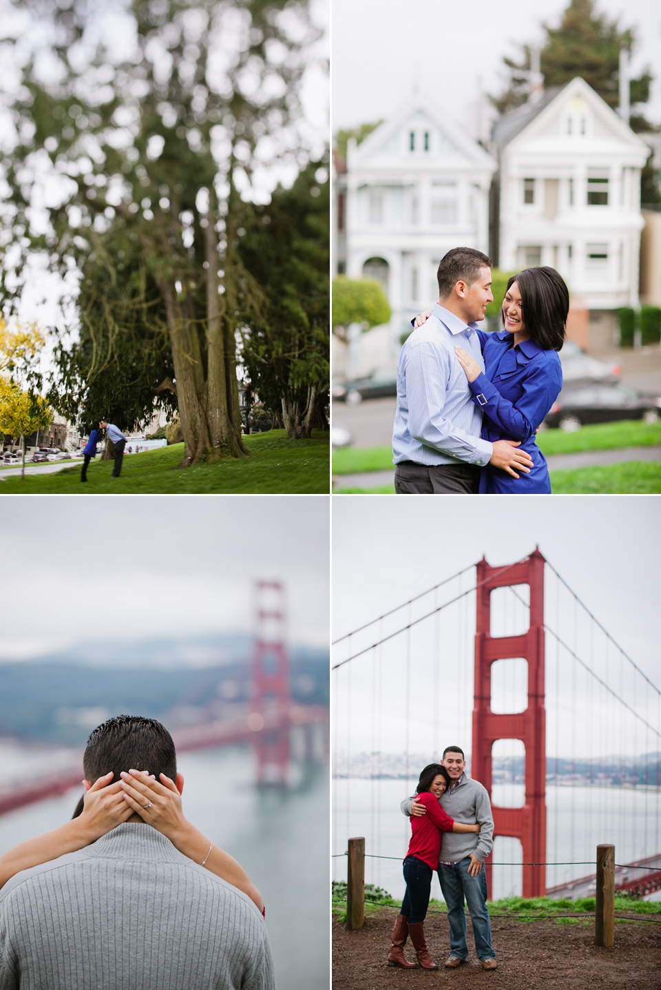 alamo square engagement photography, painted ladies engagement photography, marin headlands engagement photography