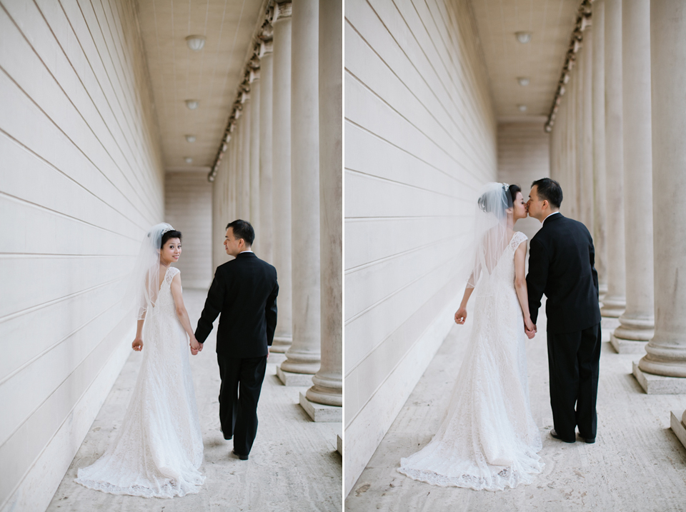 san francisco wedding photographer, legion of honor wedding, legion of honor bride and a groom, architecture wedding, columns, san francisco wedding photographer
