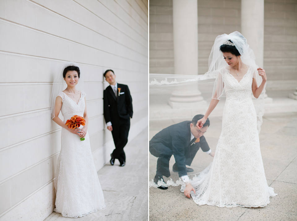 san francisco wedding photographer, legion of honor wedding, legion of honor bride and a groom, architecture wedding, columns, san francisco wedding photographer