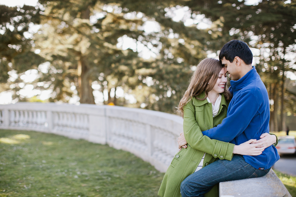 san francisco rustic engagement session, legion of honor engagement, rustic engagement session, architecture couple photography