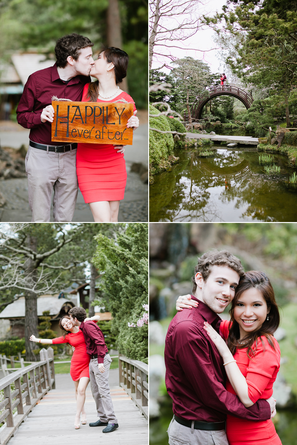 san francisco post wedding, honeymoon session, honeymoon photoshoot, japanese tea garden post wedding session, golden gate park