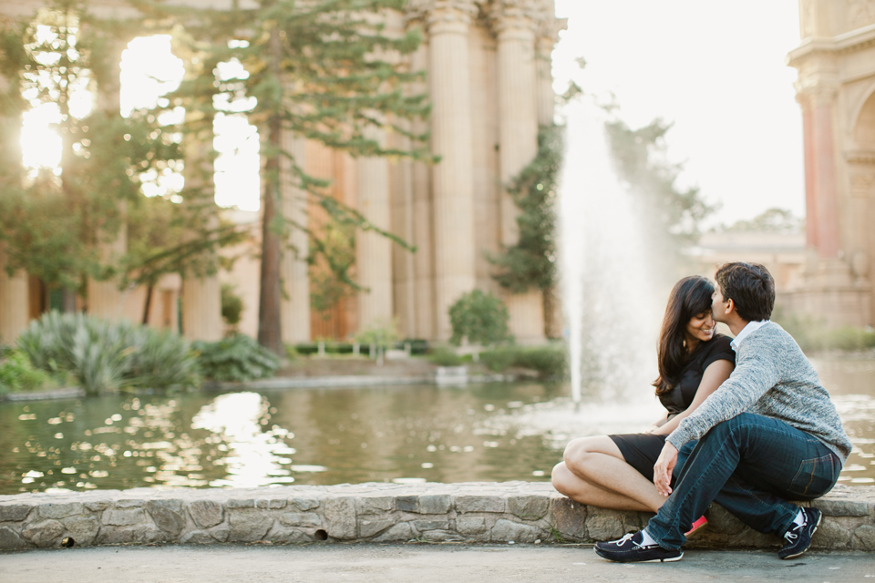 PALACE OF FINE ARTS engagement, san francisco engagement session, engagement photographer, indian engagement photographer