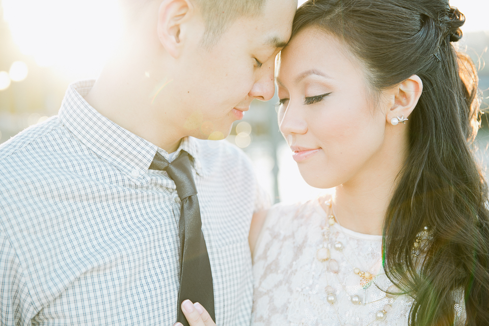 san francisco engagement session, san francisco engagement photographer, bay area wedding photographer, golden light, potrero hill engagement, cupids arrow, cupids bow engagement, pier 7 engagement, california wedding photography, jasmine lee photography