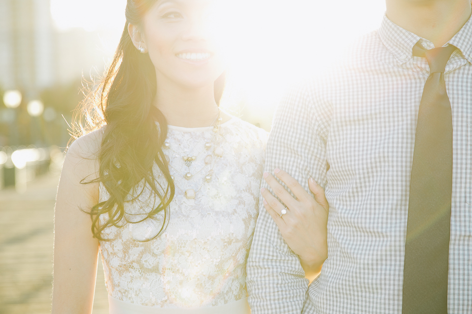 san francisco engagement session, san francisco engagement photographer, bay area wedding photographer, golden light, potrero hill engagement, cupids arrow, cupids bow engagement, pier 7 engagement, california wedding photography, jasmine lee photography