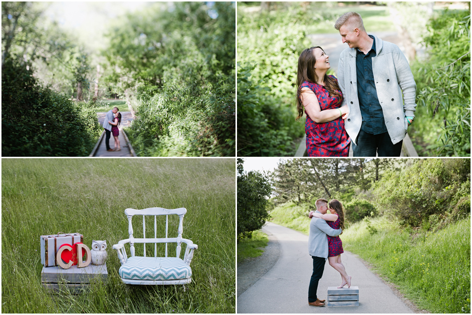 castro valley engagement session, east bay engagement photos, east bay wedding photography, bay area wedding photographer, open field engagement, tall grass, lake chabot regional park engagement, vintage chevron chair, wooden crate props, jasmine lee photography