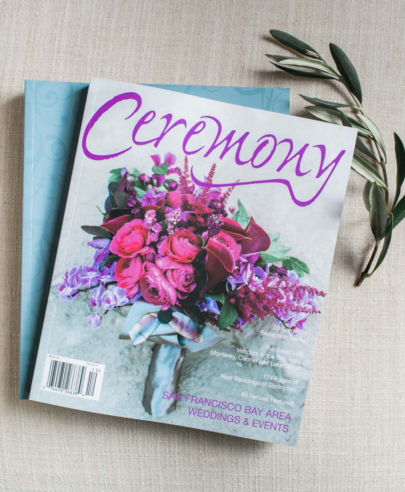 ceremony magazine, published on front cover, ceremony magazine 2014 december issue, wedding inspiration