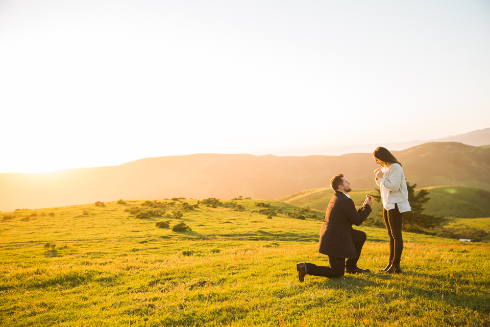 san francisco engagement session, san francisco engagement photographer, bay area wedding photographer, golden light, san francisco wedding photographer, bay area wedding photographer, rustic wedding photographer, helicopter proposal, private helicopter ride, hilltop proposal, jasmine lee photography